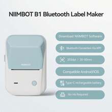 Niimbot B1 迷你便携式热敏打印机不干胶标签机口袋打印机标签机蓝牙 Niimbot B1 - 藍色 - 查看 6