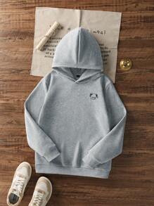 Tween Girls Casual Printed Thermal Lined Hooded Pullover Sweatshirt, Autumn