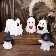 Molde de silicona para velas con forma de fantasma de Halloween 3D, herramienta para hacer manualidades de yeso y resina, regalos artesanales para festividades y decoración para el hogar - Multicolor - Ver 5