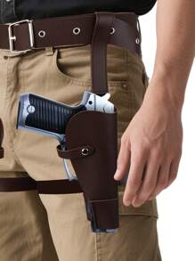 Funda de pistola de estilo vaquero occidental, funda de cuero PU ajustable, funda de doble pistola medieval con cordones góticos a la izquierda y derecha, adecuada para obras de teatro del Renacimiento, disfraces de festivales, funda para espada medieval, accesorios de otoño-invierno, adecuada para adolescentes, jóvenes, hombres, casual, al aire libre, atlético, vacaciones, regalos de graduación, cumpleaños, uso diario, Halloween, casual, negocios, calle, bohemio, occidental, al aire libre, regalo para hombres, esposo, novio, padre, papá, Navidad