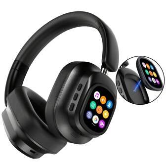 siindoo Siindoo NEWEST Hybrid ANC Wireless Headphone, JH-ANC930Plus With Multi Magnetic Touch Control LED Screen 1GB MP3 AND APP Download