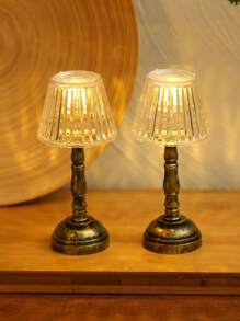 1pc Mini LED Crystal Desk Lamp Acrylic Diamond Table Lamp LED Night Lights Bedside Lighting Light For Bedroom Decorations,Home Decor Mini Table Lamp,Room Decor Night Light,Mini Desktop Projection Lamp
