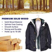 10/20/50 Pcs Premium Wooden Suit Pant Dress Coat Non-Slip Hangers  W/360° Swivel Hook - 米色 - 查看 8