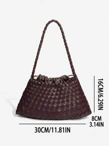 Handmade Woven Underarm/Shoulder Bag, 2025 New Versatile Casual Retro Vegetable Basket Handbag & Shoulder Bag