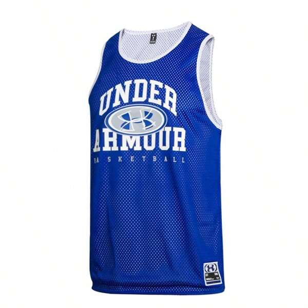 Under Armour Men's UA Baseline Reversible Jsy Outdoor Training Comfortable Soft Daily Sports Casual Basketball Jersey 1377310-400