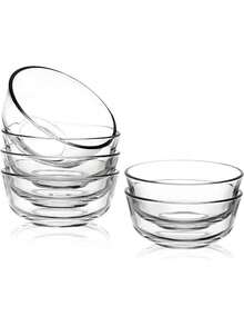 8 Oz Glass Bowls Set(6 Pack),Small For Kitchen,Dessert For Ice Cream,Snack , Side Dishes, Serving For Dipping, Prep - 8盎司6包 - 查看 1