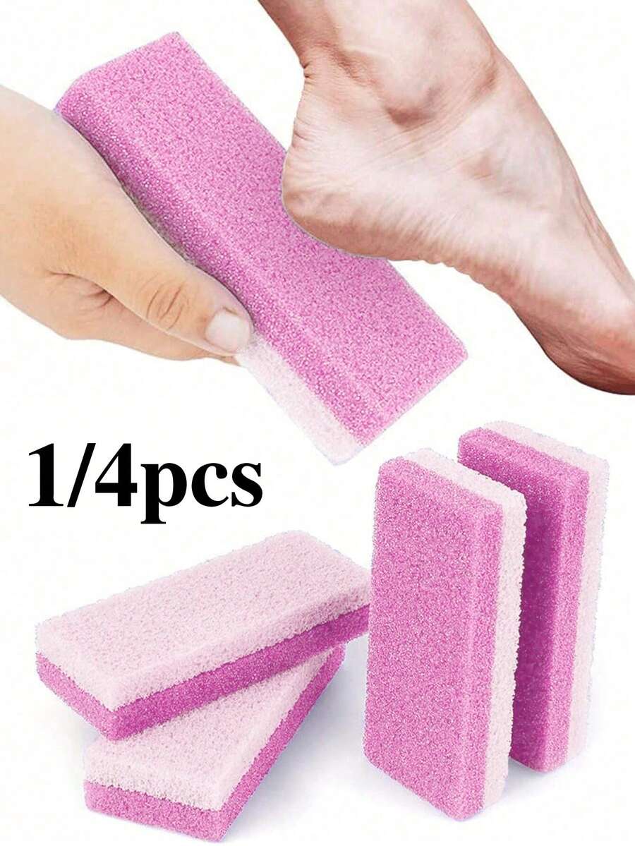 1/4 chiếc Đá bọt tẩy tế bào chết cho chân, Dụng cụ tẩy tế bào chết cho chân, Miếng chà chân cho tiệm, Tấm chà xát, Dụng cụ tẩy tế bào chết cho chân dành cho nam và nữ, Dụng cụ chà chân hai mặt, Dung nham núi lửa để loại bỏ da chết, Tẩy tế bào chết cho chân, Loại bỏ vết chai cho tay và cơ thể, Dùng cho dụng cụ vệ sinh và chăm sóc cá nhân trong gia đình (Màu hồng) - Hồng - Xem 1