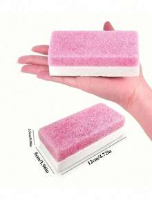1/4 chiếc Đá bọt tẩy tế bào chết cho chân, Dụng cụ tẩy tế bào chết cho chân, Miếng chà chân cho tiệm, Tấm chà xát, Dụng cụ tẩy tế bào chết cho chân dành cho nam và nữ, Dụng cụ chà chân hai mặt, Dung nham núi lửa để loại bỏ da chết, Tẩy tế bào chết cho chân, Loại bỏ vết chai cho tay và cơ thể, Dùng cho dụng cụ vệ sinh và chăm sóc cá nhân trong gia đình (Màu hồng) - Hồng - Xem 4