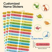 60pcs/ 120pcs/ 180pcs/ 240pcs Custom Name Sticker, Cartoon Small Fresh Cute Waterproof Modern School Supplies Label, Back To School, School Supplies, Paper Name, Category Sticker, Number Category, Customized Waterproof Name Labels For School Supplies, Personalized Stickers For Water Bottles, Lunch Boxes, And Personal Items, Warm Ambience, Autumn Home Refresh, Xmas Decoration