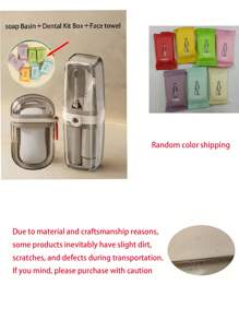 Portable Travel Soap Dish And Toothbrush Holder Set - Plastic, Oval Shape, Essential For Camping, Gym, And Bathroom Accessories.