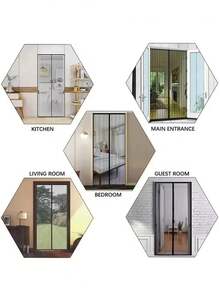 1PC 210cm Anti-Mosquito Net Summer Automatic Closing Magnetic Mosquito Net Invisible Door Mesh Anti Bug Fly Partition Curtain - Multicolor - View 10