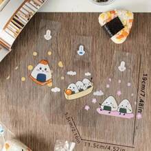 1 Set/50pcs Rice Ball Wrapping Bag, Cute Cartoon Triangle Sushi Bag, Bento Accessory And Sushi Making Mold