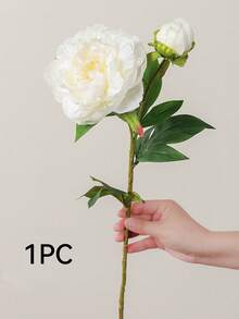 1/3PCS 26.77inch Long Stem Silk Peony Artificial Flower, Suitable For DIY Wedding Flower Wall, Scene Layout, Living Room Bedroom Vase Flower Art, Party, Home Decoration, Desktop Filler, Office Decoration, Mother's Day Gift, Graduation Decoration, Rose - Multicolor - View 13