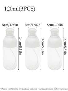 3pcs/1pc Home Skincare Moisturizing Spray Bottles, 60ml/120ml, Portable Travel Refillable Cosmetic Containers, Transparent Thick PET Spray Bottles, Press Type Lotion/Perfume Sample Empty Bottles, Multi-Purpose /Insect Repellent Containers - Clear - View 10