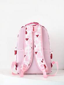 4-Piece Set Fashionable And Versatile Backpack For School, Back To School, Travel, Outdoor, Featuring Large Capacity And Practical Functions - Pink - View 4