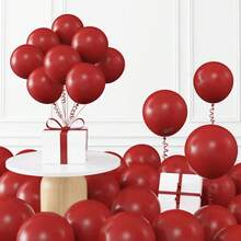 Bộ 116 bóng bay cao su màu đỏ, thích hợp cho đám cưới, sinh nhật, tiệc chia tay cuộc sống độc thân, kỷ niệm, tốt nghiệp, lễ hội hóa trang, lễ rửa tội, tiệc hồ bơi, tiệc chủ đề mùa hè, trang trí phòng khách, trang trí phông nền tiệc - Đỏ - Xem 3