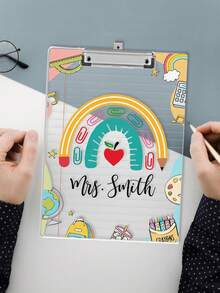 1pc Customized Personalized Teacher, Teacher Gifts, Back To School, Custom Clipboard With Teacher Name, School Supplies, New Teacher Gift, Personalized Gifts, Holiday Decorations, Office Decor, Father's Day Gift, Teacher Appreciation, Thoughtful Gift - Multicolor - View 11
