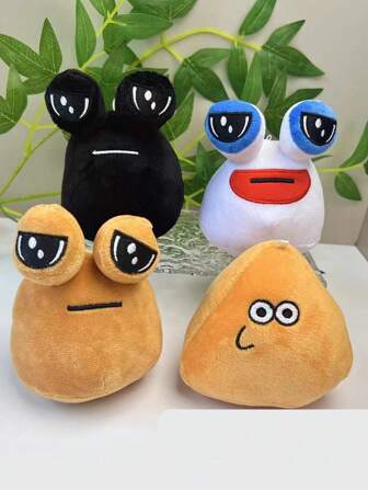 1 pieza Adorable Juguete de Peluche Alien Pou de mi Mascota - Regalo Perfecto para Niños Muñeco de Peluche con Llavero - Lindo Juguete de Peluche con Llavero, Colgante de Bolso y Adorno de Bolso