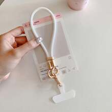 Original Liquid Silicone Wrist Strap For  Mobile Phone Lanyards Clip Snap Key Chains