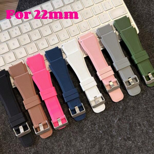 22mm 20mm Watch Band Magnetic Folding Buckle Watch Band Quick Release,Compatible With Samsung Galaxy Watch 46mm, Samsung Galaxy Watch 3 45mm,Soft Silicone Sport Watch Bands For Women Men As A Gift For Students Returning To School