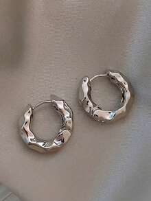 1 对简约泪滴形耳环，厚实的金色水滴形耳环，U 形耳环，椭圆形耳环，时尚优雅的轻巧精致女士珠宝，送给她的完美礼物 - 彩色 - 查看 12