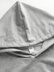 Teen Girls Pullovers, Long Sleeve Hooded Sweatshirts For Teen Girl, Older Teen Girl And Teens. Simple And Stylish With No Pockets, Perfect For Casual Everyday Wear, With Rich Print Details, Perfect For Fall And Winter. - Grey - View 3