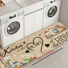 1pc, Trang trí nhà cửa, Nhà bếp là trái tim của ngôi nhà, Họa tiết trừu tượng, Thảm bếp chống trượt bằng đất sét diatomite, Thảm, Thảm trải sàn, Hình chữ nhật in 3D, Thích hợp cho phòng khách, phòng ngủ, hành lang, phòng tắm, phòng giặt - Thảm polyester, Thích hợp cho trang trí nhà cửa trong nhà và ngoài trời - Nhiều màu - Xem 30