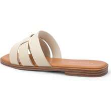 Dressy Summer Flat Sandals With Square Open Toe - Nude - View 8