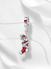 STYFNE 1 pieza Colgante con cuentas de árbol de Navidad, campana, Papá Noel, reno, muñeco de nieve, adecuado para pulseras DIY, joyería de mujer, pequeño regalo diario