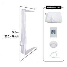 1 Piece Of Window Sealing Cloth(New Upgrade Adds Cuffs, Better Sealing), Portable Air Conditioner And Dryer Cloth Accessories, One Or Two Pipes Universal Window Sealing Strip, 3 Meters, Suitable For Mobile Air Conditioning Device,Add 5.6m And 6m. - Multicolor - View 7
