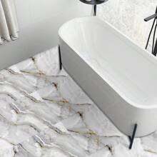 10 Peças Adesivos de Azulejo de Parede e Piso de PVC com Padrão de Mármore Moderno, Adequado para Cozinha, Sala de Estar, Banheiro, Móveis e Decoração de Casa DIY, Papel de Parede, Decoração de Parede, Azulejos de Piso, Decoração de Cozinha, Piso, Azulejos Autoadesivos de Piso, Decoração de Sala de Estar