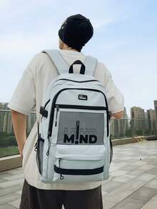 Large Capacity Multi-Compartment Unisex Backpack, Casual Lightweight Short Trip Luggage School Bag - Multicolor - View 4