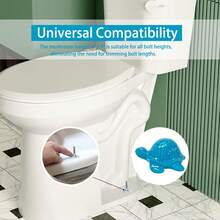 4Pcs Toilet Bolt Covers Decorative, Ceramic Toilet Screw Cover Caps, Cute Toilet Caps For Bottom Of Toilet, Tall Toilet Floor Bolt Caps, Easy Installation - Rùa xanh + rùa xanh lá - Xem 4