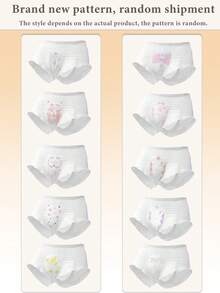 5/9片月经裤 一次性内裤带粘边 不脱裤即可换洗 开合腰贴 无痕 方便快捷 牢固粘贴 柔软舒适 健康透气不闷热 强吸力 防侧漏 干爽不粘连 日用裤 舒适360°弹力腰围 不勒腰 适合所有体型 - 白色-升級款 - 查看 11