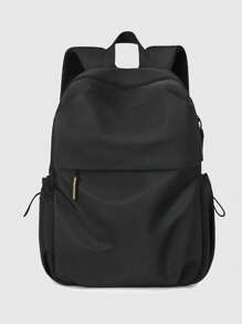 1pc Nylon Waterproof Multi-Function Backpack, Fits Laptop, Business Backpack, School Bag, Leisure Backpack, Travel Bag, Suitable For University And High School Students