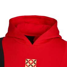 阿迪达斯运动休闲撞色长袖连帽衫和长裤两件套 HC2733 - 紅色 - 查看 3