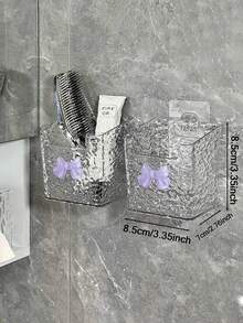 1. Półka ścienna, montaż bez wiercenia, odpowiednia do przechowywania w łazience, nadaje się do przechowywania grzebieni, szczoteczek do zębów, pasty do zębów i artykułów łazienkowych, akcesoriów łazienkowych, ozdób świątecznych