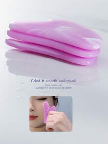 Bộ 4 món dụng cụ massage mặt Gua Sha, mặt nạ đá lạnh, cọ rửa mặt, con lăn massage toàn thân, bộ dụng cụ massage màu tím dùng cho massage toàn thân và nâng cơ mặt. - Màu tím - Xem 8