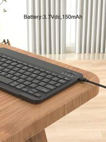 360°旋转支架键盘保护套，兼容iPad第11代/2025款（A16），PU皮革材质，可拆卸无线蓝牙键盘（内置150mAh电池），兼容iPad第11代/第10代Air4/Air5/Air6/Air7 10.9英寸（M2）2024款（M3）以及iPad 10.2英寸机型，配备无线键盘和Apple Pencil笔槽，支持自动睡眠/唤醒功能 - 黑色