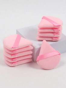 50pcs/30pcs/24pcs/1pc Velvet Triangle Powder Puff Facial Makeup Tools, Makeup Powder Puff Set, Air Cushion Puff Reusable Makeup Sponge, Makeup Gadgets, Loose Powder Puff Wet And Dry Powder Puff, Velvet Makeup Foundation Mixing Sponge Is Suitable For Foundation Cream Air Cushion And Facial Makeup, Suitable For All Skin Types.