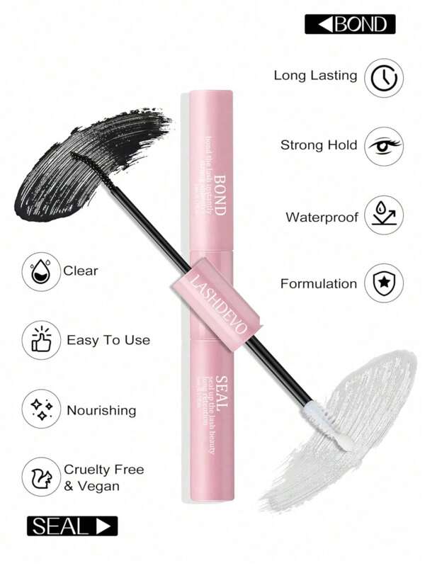 Lash Bond And Seal Waterproof 10g Bond And Seal For DIY Lash Extension Cluster Lash Glue Strong Gentle &Latex Free Lash Glue Long-Lasting Without Clumpy(1 Pc Of Glue)