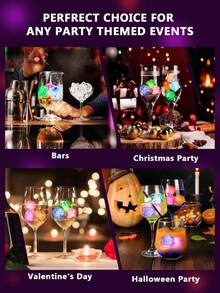 12pcs Colorful LED Light Ice Cubes, Reusable And Waterproof, Flashing Glowing Ice Blocks For Party, Wedding, Birthday, Bar, Club, Home Decor, Creative Gifts For Men, Personalized Gift Recommendation, Durable Material