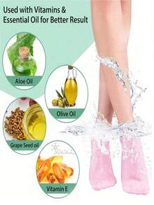 1 Paar hochelastische Druckausgleichssocken, wiederverwendbare Aloe Vera Socken, Nacht-SPA Socken, Antirutsch Gel High Heels, für Männer und Frauen mit trockener Haut, trockenen Füßen und rauer Haut, Fußpflege für Zuhause, zusammen mit Ihrer Lieblings Lotion und Creme zu verwenden, Geschenk, Geschenk für meine Mutter, Freundin, multiple Kombinationsoptionen, passend für Massage und zum Einsatz von Feuchtigkeitsgel für die Fußpflege, Geschenke für Freundinnen, weibliche Geschenke