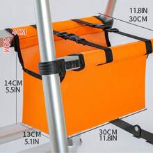 1pc Heavy Duty Tool Bag For Step Ladder, Oxford Cloth Material, Waterproof And Scratch Resistant, Expandable Storage With Hanging Design For Home Remodeling Organizer, Large Capacity For Storing Screws, Wrenches, Drills And Other Maintenance Tools