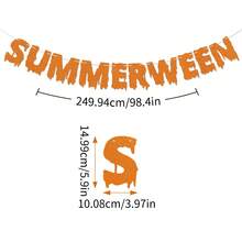 Summerween Banner, Summer Halloween Party Decorations, Halloween In Summer Decor - Multicolor - View 2
