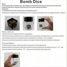 1 Set - Magic Dice - Magic Trick Props From Large To Small - Stage Magic Toy - Magic Toy - Birthday Gift - Christmas Gift - Small Gift - Toy - Random Dice Color - Christmas - Multicolor - View 7