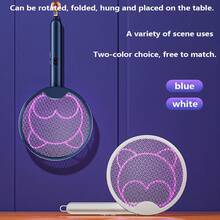 1pc USB Rechargeable Foldable Electric Mosquito Killer Fly Swatter Trap 3 IN 1 Mosquito Killer Lamp Fly Insect Zapper For Home,500mAh - Multicolor - View 1
