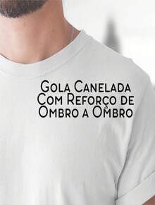 Camiseta Odonto Camisa Masculina Odontologia Manga Curta Gola Redonda 100% Algodão Varias Cores Pronta Entrega - Branco - Visão 4
