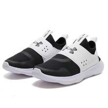 Under Armour 男士跑步鞋，轻便透气减震，户外公路跑鞋，白/黑配色，魔术贴搭扣运动鞋，免系带通勤步行户外运动鞋，健身训练休闲鞋，RUNPLAY - 黑色/白色 - 查看 8