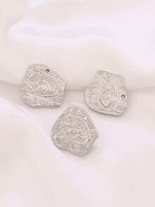 3 件不锈钢眼形吊坠配件 18K 镀金邪眼饰品 DIY 珠宝制作用品配件